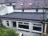 A low flat roof